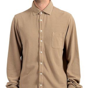 Malo Men's Beige Long Sleeve Casual Shirt